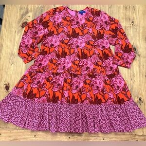 Ro's Garden Cecile Guadalupe Floral Mini Statement Dress